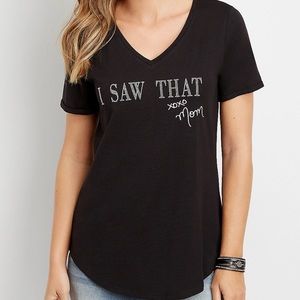 Maurices I Saw That XOXO Mom Graphic Tee NWOT Size XS